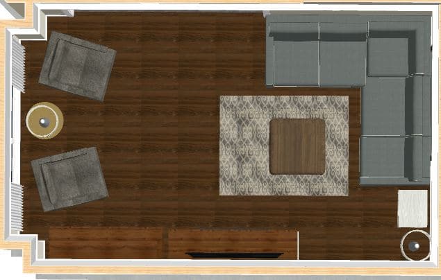 Area rug is Too Small